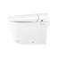 Toilette intelligente à siège chauffant, descente silencieuse silencieuse, chasse à distance. Céramique blanche, toilette de 18,5 po de hauteur avec nuit, chasse d'eau, duvet. 27,57 po de profondeur, 89,79 lb de poids, contrôlé
