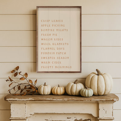 Autumn Activities List Orange Text
