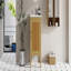 Armoire de salle de bain 18 po avec rangement, solution pour petit espace avec lavabo en céramique, tablette réglable, charnières à fermeture en douceur