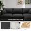 Canapé modulaire 3 places Comfy Cloud Couch for Living, Canapé modulaire rembourré modulaire à assise profonde convertible, Housses de coussin amovibles et lavables-921617264