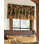 Cantonnière à motif floral en coton tropical noir La Selva