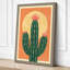 Saguaro at Sunrise Retro - Wrapped Canvas-1781982123-1781982140