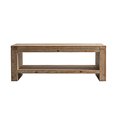 Wood Coffee Table with Shelf