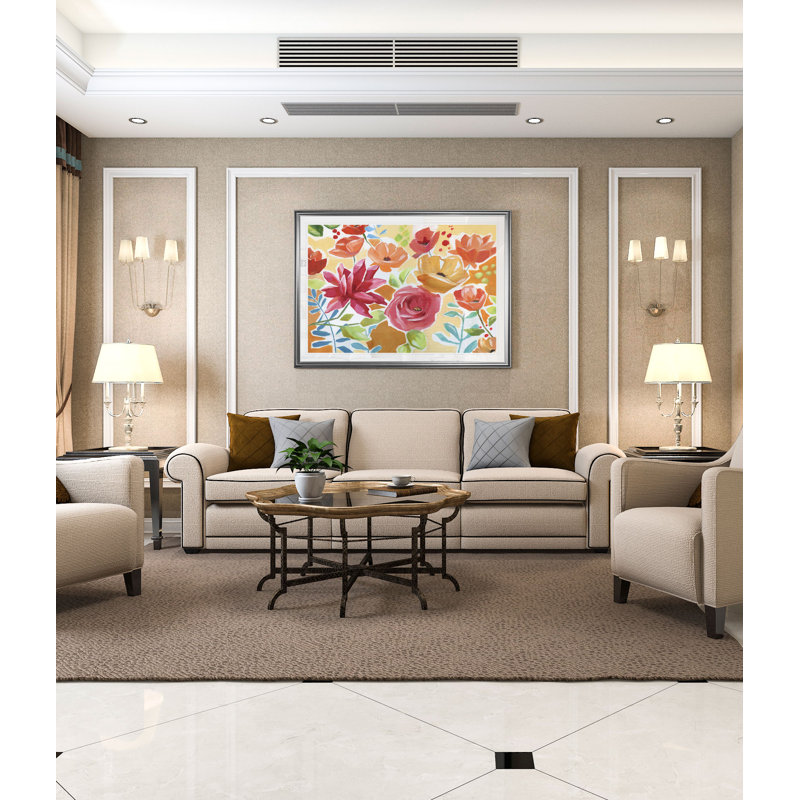 «Modern Garden VI», reproduction, H 22 po x l 30 po x P 1,5 po, Cadre argenté