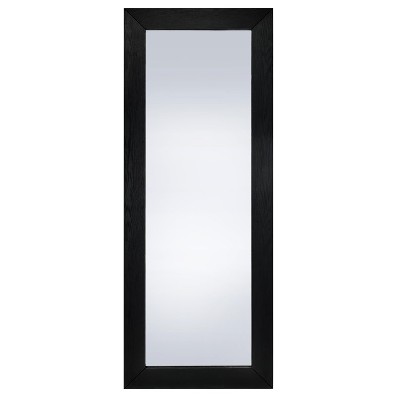 Miroir sur pied en chêne noir