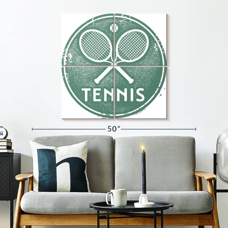 Kema Tennis Typography, 32" H x 32" W