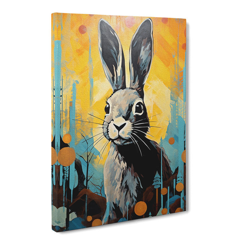 Rabbit Expressionism - No Frame Print, 76cm H x 50cm W x 3cm D