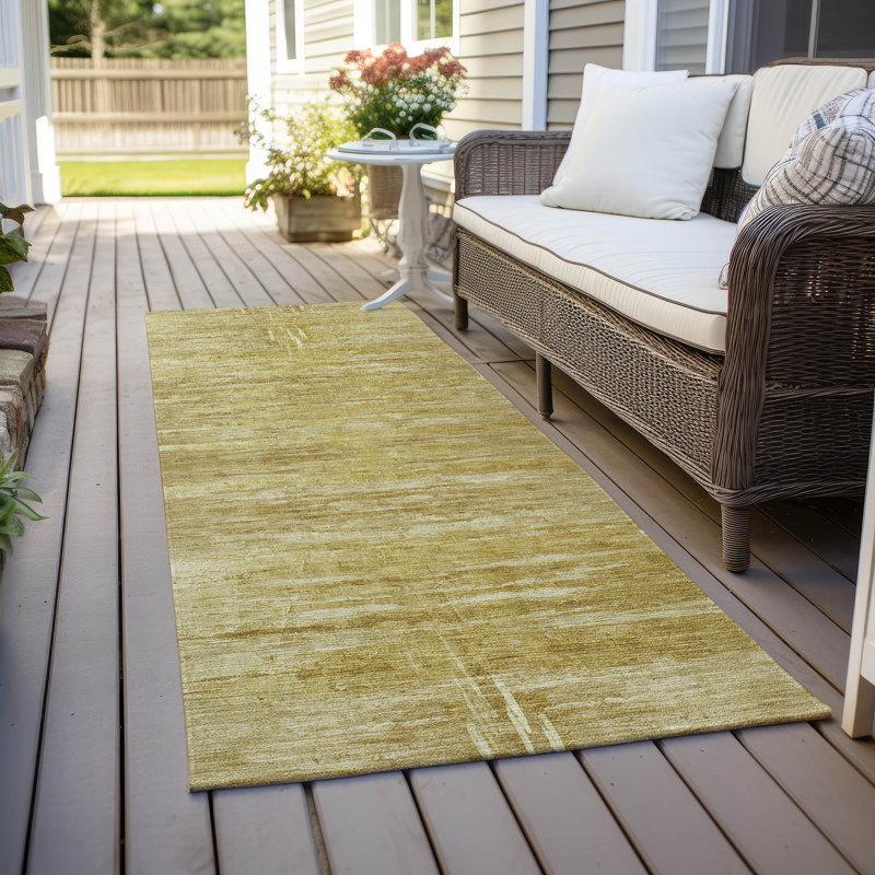 Wigberto Washable Abstract Indoor / Outdoor Rug, Runner 2'3" x 7'6"