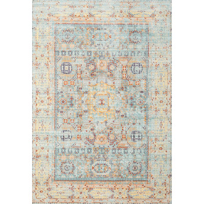Tapis traditionnel bleu / gris Kinton