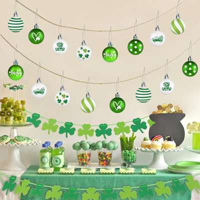 60 PCS ornements pour la Saint-Valentin, décorations d'arbre de Pâques pour la Saint-Patrick