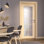 Porte standard préfinie en bois manufacturé et vitré Avon 10 Lite