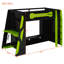 Lit mezzanine simple en bois avec bureau, tablettes multiples et lumière RVB, vert-229245794