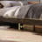 Sherell Bed Frame with Bookcase Storage Headboard and Footboard, LED Lights, Charging Station-412094637-409051020