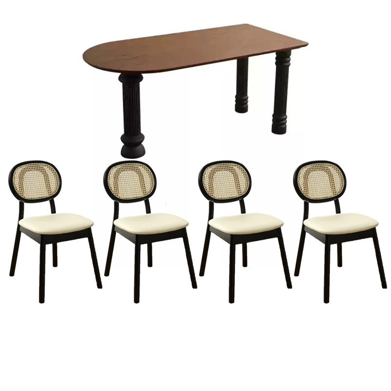 Solid wood retro creative dining table sets., 5