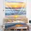Tapisserie de magnifique soleil de plage sur le dessus d’horizon-28506995
