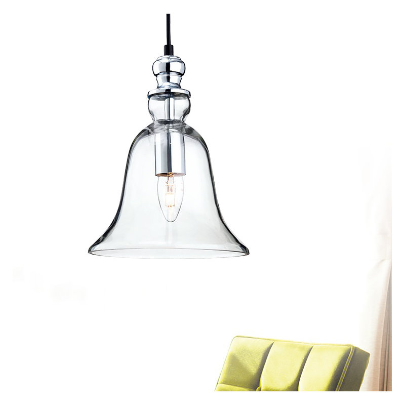 Omar 1 - Light Chrome Bell Pendant