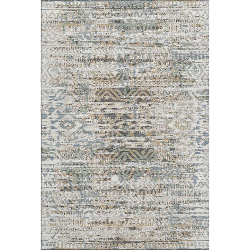 Premium Machine Washable Ariel AMF1997 Moroccan Rug, Rectangle 3' x 5'