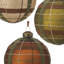 Jaqual 4'' Plaid Glass Ball Ornament