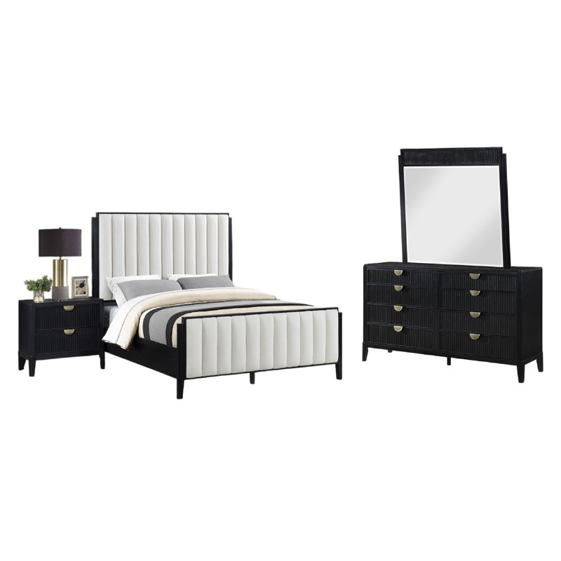 Ensemble de chambre à coucher 4 pièces Jack VertiTufted, Grand lit