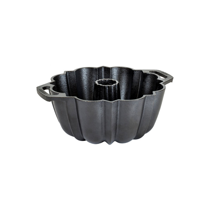 Lodge Black Cast Iron Fluted Bundt Cake Pan