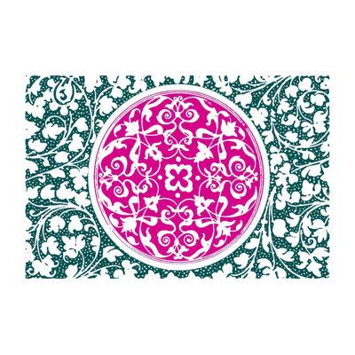 «Boho Tapisserie Medallion», impression sur toile tendue