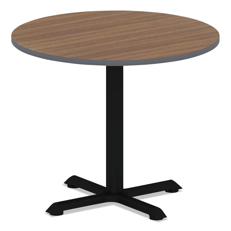 Espresso and Walnut Reversible Round Laminate Table Top