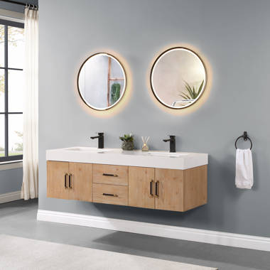 Wade Logan® Sauget 60 Double Bathroom Vanity Set, Wayfair