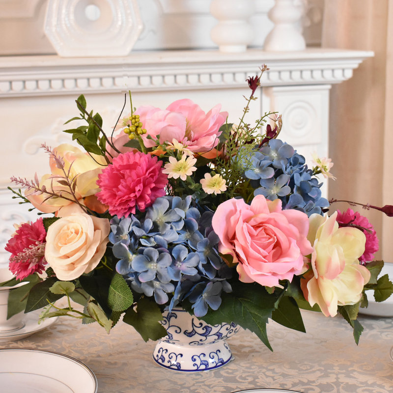 Silk Flower Garden Mixed Centerpiece