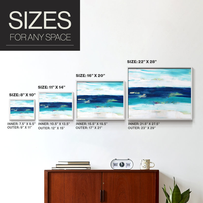 Above Us Only Sky -Framed Print - Restickable, 11" H x 14" W, White