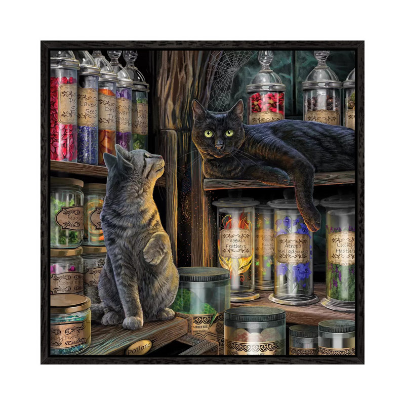 Magical Emporium by Lisa Parker - Print on Canvas, 93.98 cm H x 93.98 cm W, Black Framed Canvas