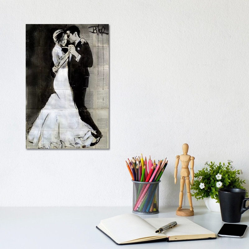 The Dance by Loui Jover - Wrapped Canvas Painting, 20.32 cm H x 30.48 cm W