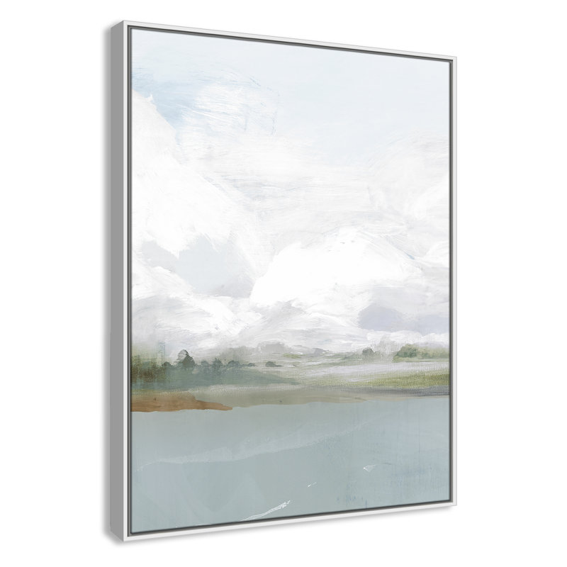 «All Shore - Floater Frame», reproduction d'art sur toile, H 41,5 po x l 31,5 po, Blanc