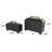 Wood Handmade Decorative Black Box With Brass Latches And Handle Set