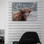 «A Highland Hello», reproduction d'art sur toile tendue sur toile tendue-321990779