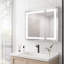 Armoire de salle de bain 36 po x 30 po avec miroir de brouillard - meuble-lavabo à DEL, portes doubles, contrôle de luminosité 3000k 6000k, porte de pharmacie avec rangement et zone de couleur réglable-166388045