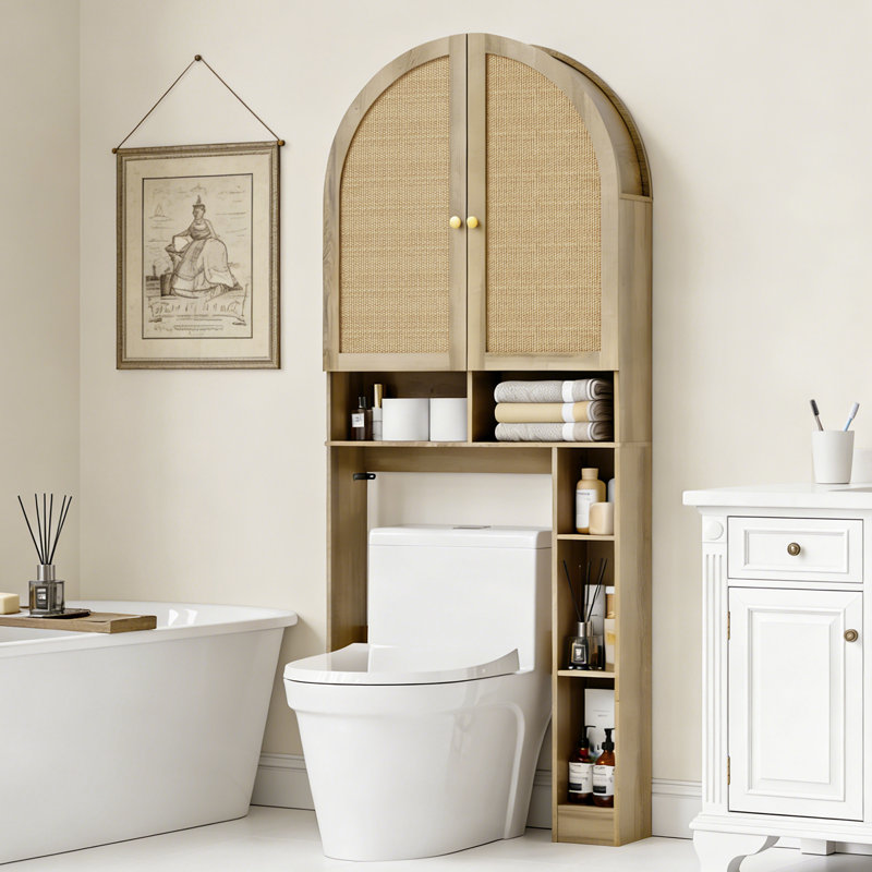 Over The Toilet Storage Cabinet For Bathroom, Natural