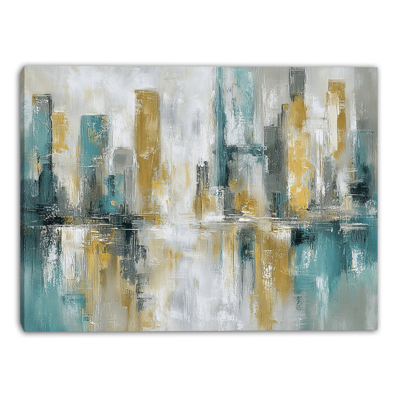 «Tall Towers Reflection», art mural sur toile, H 12 po x l 16 po x P 1 po