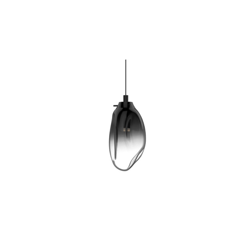 Liquid 1 - Light Pendant, Smoke Fade, 10.75" H x 6" W x 6" D