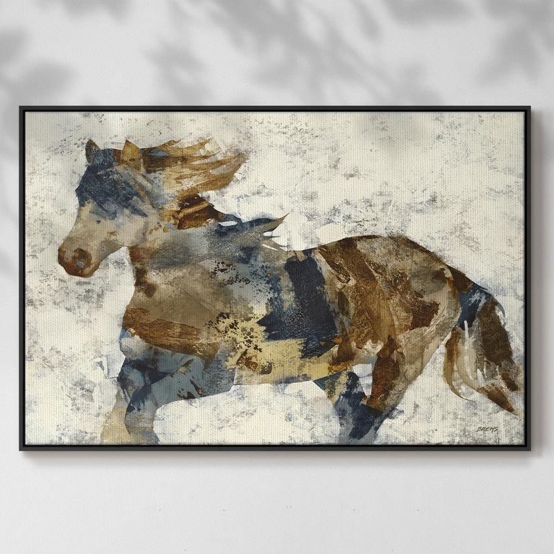Gallop, reproduction d'art sur toile, H 41 po x l 27 po x P 2 po, Noir