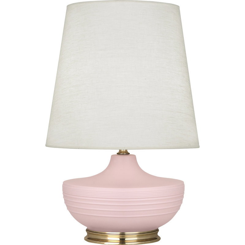 Nolan Table Lamp, Modern Brass/Matte Woodrose