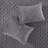 3 Piece Velvet Quilt Set Grey Full/Queen