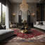 Tapis noir soyeux et moelleux-23256932