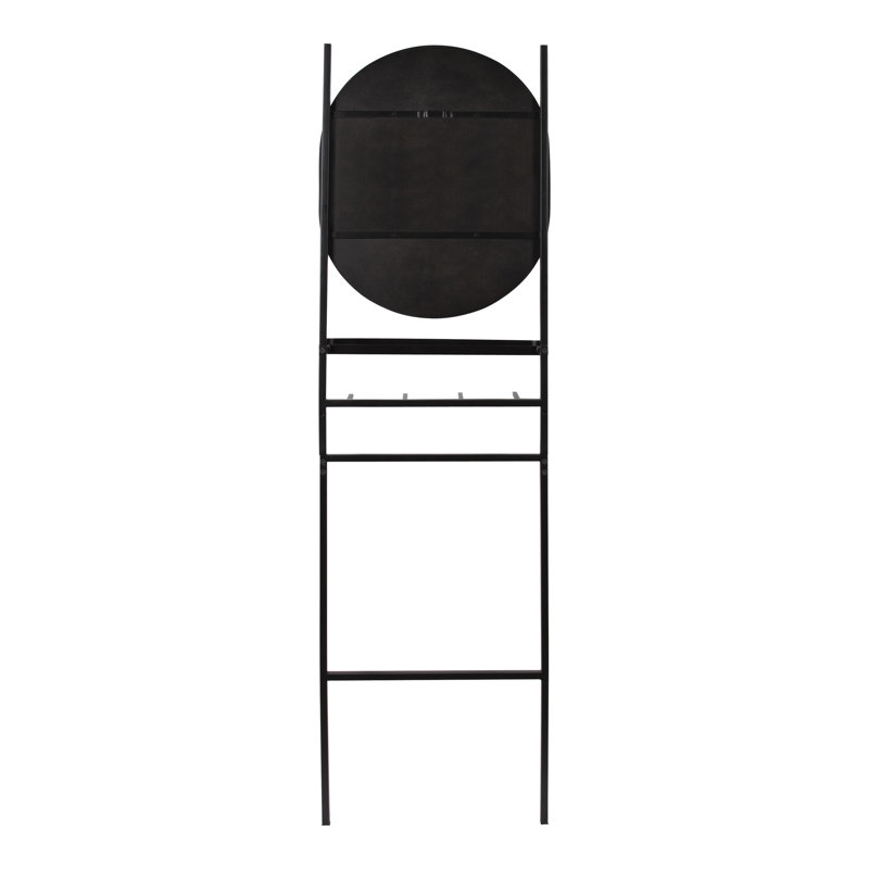 Vesey Metal Flat Floor Mirror, Black