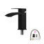 16"X12" White Ceramic Rectangular Vessel Bathroom Sink With Black Faucet & Black Drain(Includes Only The Bathroom Sink)