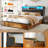 Storage King Bed Frame With Led Headboard & Charging Station, 4-drawer Platform Bed With Quiet Support-1655967027-1668460069
