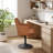 Lippa Vegan Leather Swivel Dining Armchair-105239691-105239693
