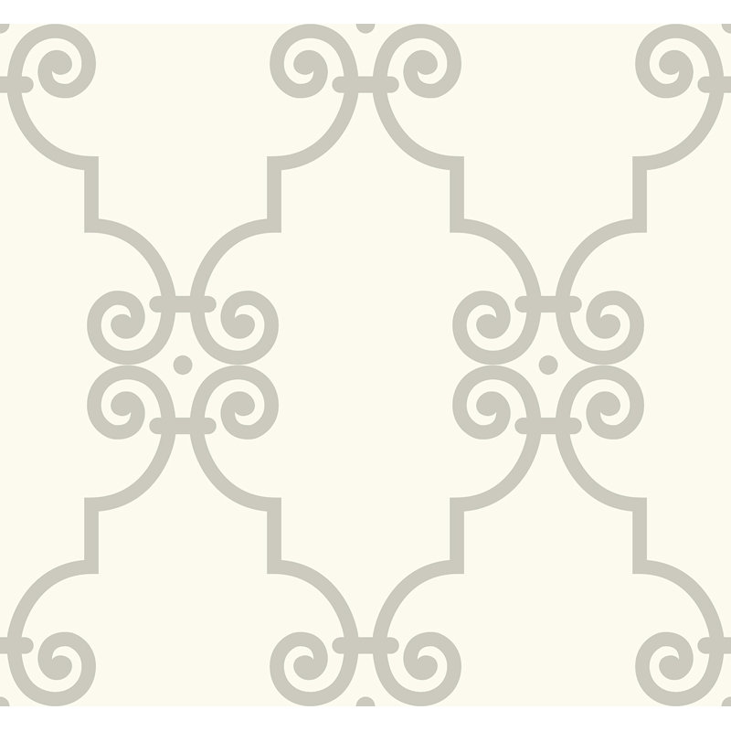 Papier peint Seabrook Designs Onyx Ripley, Crème/gris