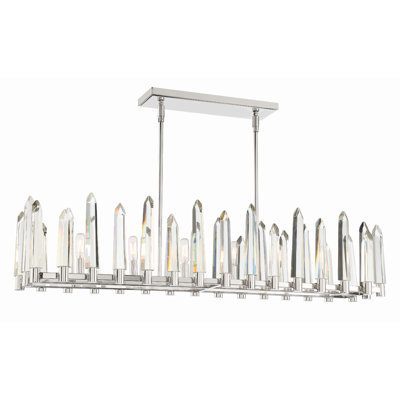 Lustre linéaire en nickel poli 6 lumières Acquanetta