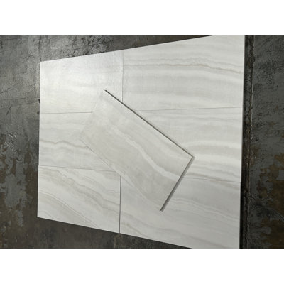 12" x 24" Porcelain Stone Look Wall & Floor Tile