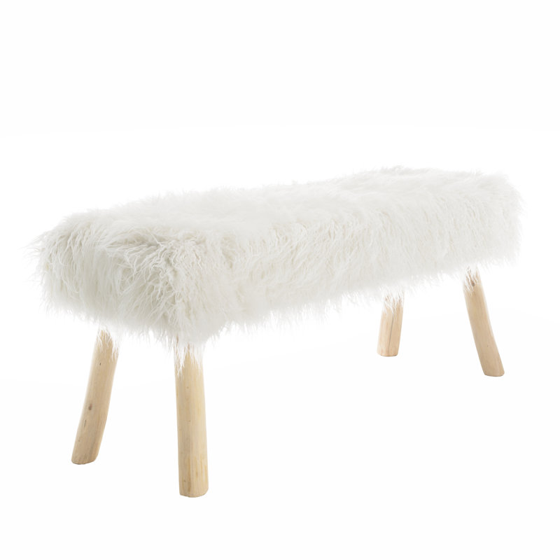 Amryis Faux Fur Bench